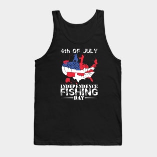 Fishing day-4th of July independence fishing day-independence fishing day Tank Top